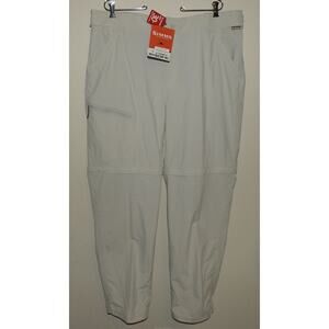 Simms Superlight Zipoff Men's Convertible Pants XXL 40 x 34 Beige Nylon NWT